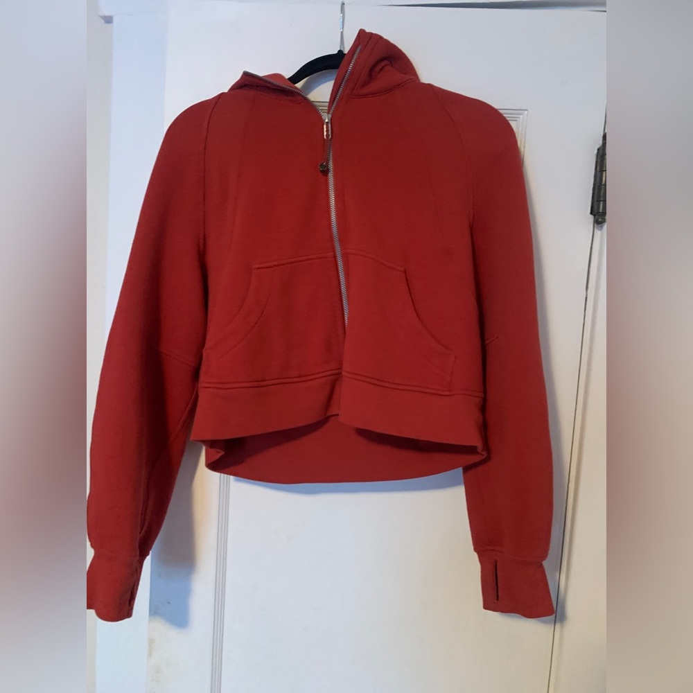 Lulu Lemon Oversized XS/S Full Zip Hoodie Red